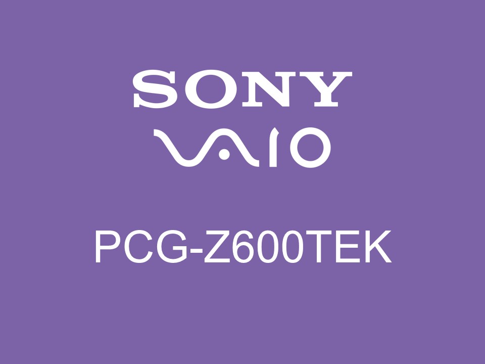 Sony VAIO PCG-Z600TEK – Kit recovery