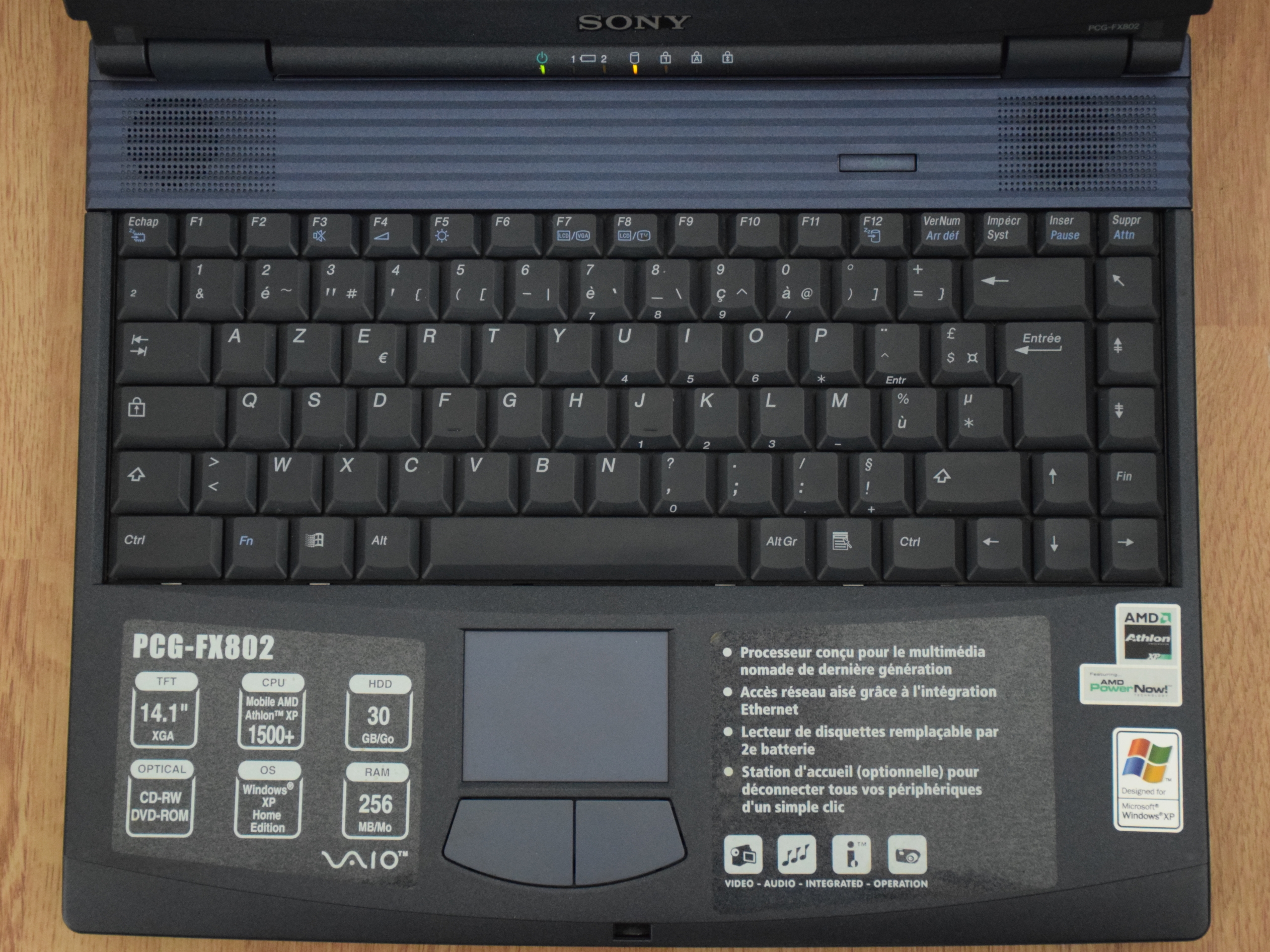 Sony VAIO PCG-FX802 : clavier