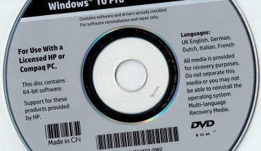 OS DVD Windows 10 Pro - HP