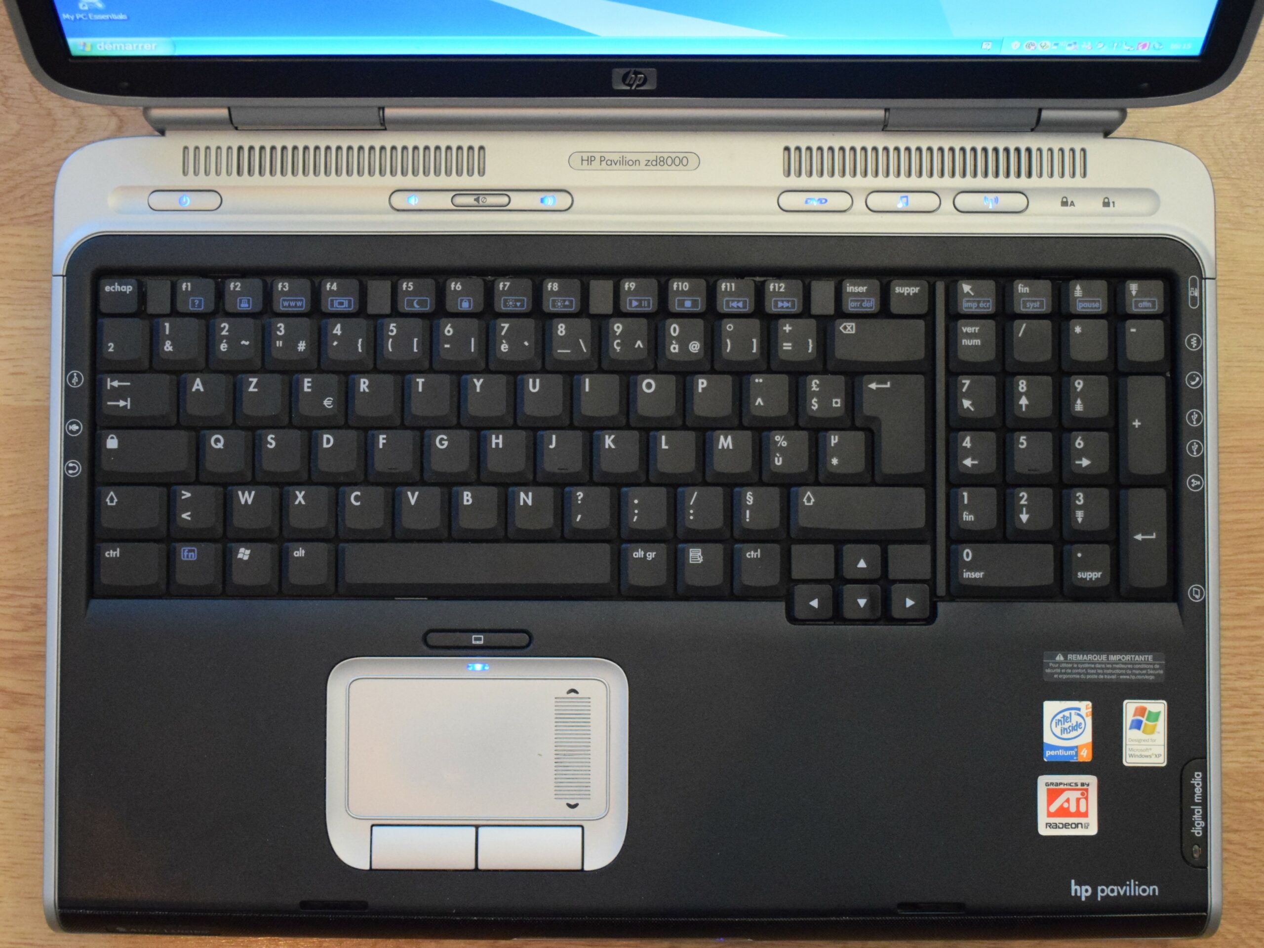 HP Pavilion zd8000 - clavier